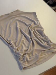H&amp;M Chic Ruched Mock Neck Top