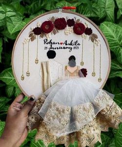 Handmade Wedding Hoop Embroidery