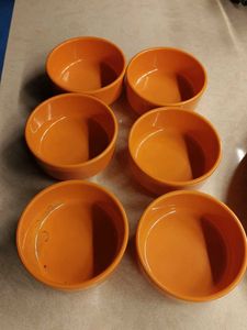 Set of 6 Serve Well Orange Bowls