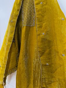 Elegant Yellow Embroidered Kurta Set
