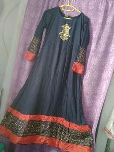 Blue And Red Gown