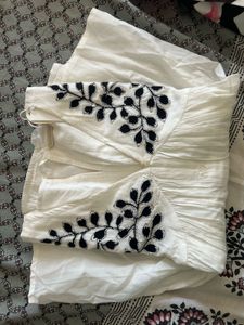 White Embroidered Top