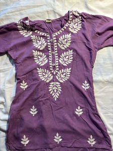 short kurti purple