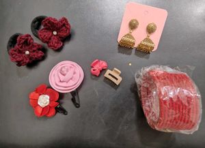 Festive Hair Accessories & Bangle Set