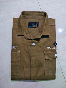 Stylish Boys Brown Short Sleeve Shirt