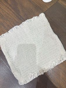 White Smocked Tube Top