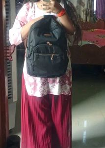 Stylish Black Nylon Backpack
