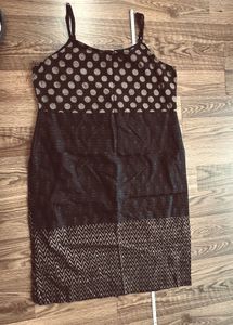 Stylish polka dot and chevron print kurta