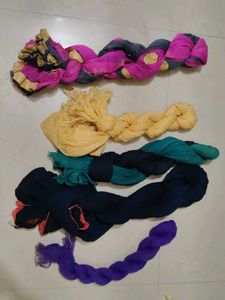 Set of 4 Colorful Dupattas