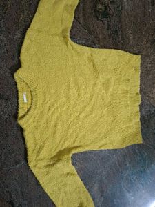 Cozy Yellow Knit Sweater