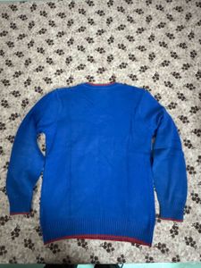 Spykar Blue V-Neck Sweater
