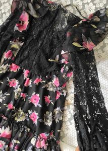 French Connection Lace  Floral Print Dress
