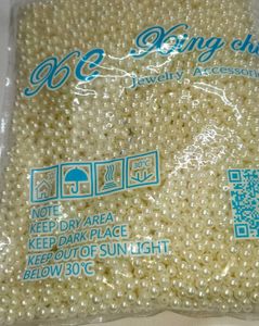 Pear Cream half kg 5mm Beads for Jewelry Making