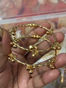 Gold Tone bangle with Bells