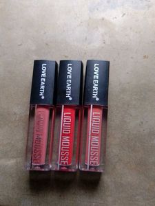 Love Earth Liquid Mousse Lipsticks (Set of 3)