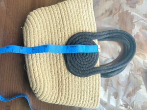 Woven Tote Bag with Rope Handles