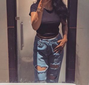 Black Crop top with waist back tie