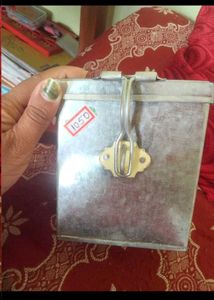 Vintage Metal Lock Box(piggy bank)