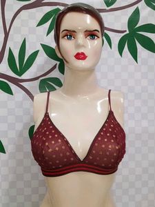 (700)Burgundy Lace Bralette