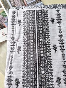 Embroidery work cotton dress material