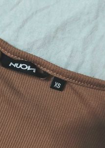 Ribbed Knit Scoop Neck Top