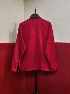 double sides Men's Red Zip-Up Jacket