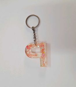 P Initial Keychain