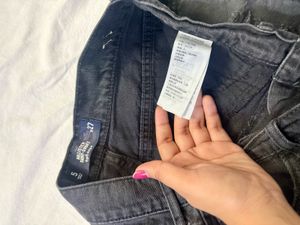 Hollister Black Distressed Denim Shorts
