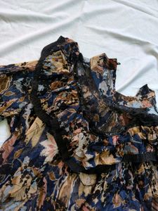 Floral Sheer Long Sleeve Top