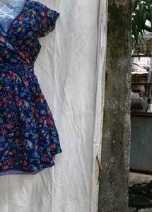 I. Floral Print Wrap Dress