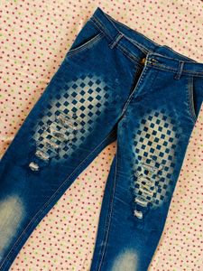 Men's Blue ripped Jeans