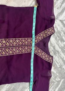 Elegant Purple Kurta Set with Embellishments