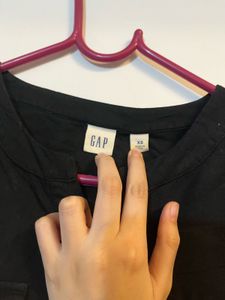 GAP Black Casual Button-Up Top with Pockets