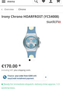 Swatch Irony Hoarfrost (needs service)