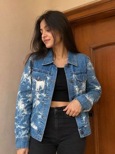 Unique Tie-Dye Denim Jacket
