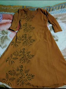 Elegant Brown Printed Kurta