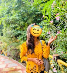 Stylish Yellow Cut-out Detail Top