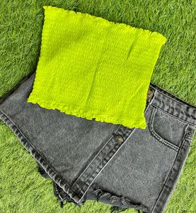 Neon Smocked Tube Top