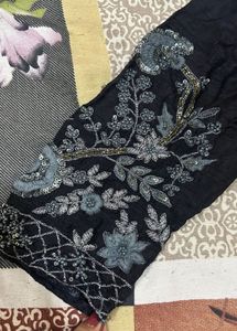 Elegant Black Kurta with Dupatta