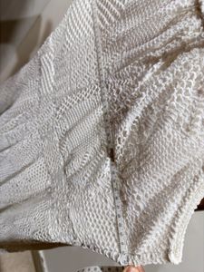 Elegant White Crochet Maxi Dress