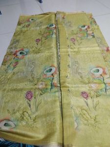 Light yellow design saree..