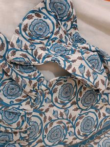 Beautiful Blue Floral Print Kurta