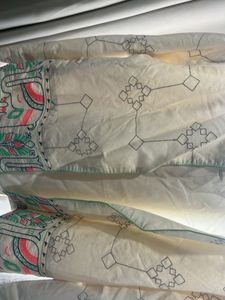 Embroidered Cream Ethnic Jacket