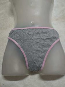 Grey Briefs with Pink Trim