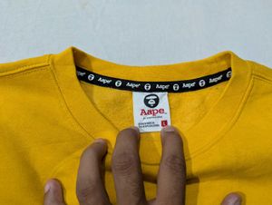 Yellow BAPE Crewneck Sweatshirt