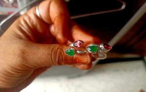 diwali 🪔 Offer Gemstone Silver toe Rings