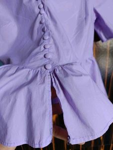 Cute Lavender Peplum Top