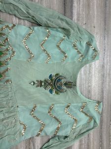 Embellished Mint Green Kurta