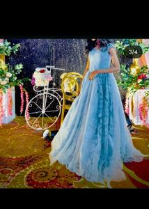 Elegant Sky Blue Gown