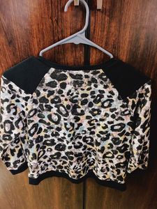 Modern Leopard Print Multicolour Jacket
